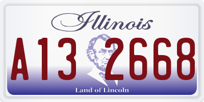 IL license plate A132668