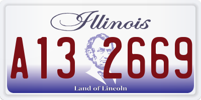 IL license plate A132669