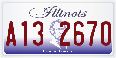 IL license plate A132670
