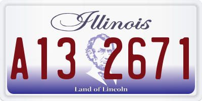IL license plate A132671