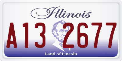 IL license plate A132677