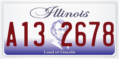 IL license plate A132678