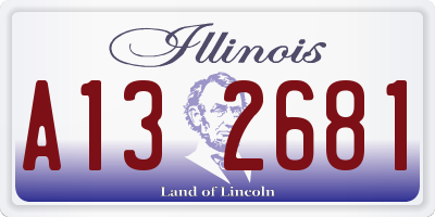 IL license plate A132681