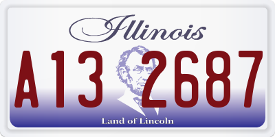 IL license plate A132687