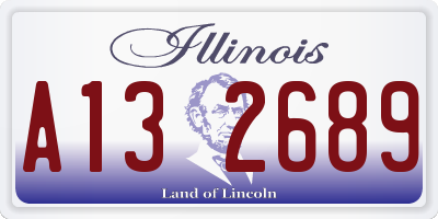 IL license plate A132689