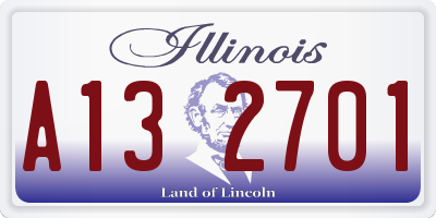 IL license plate A132701