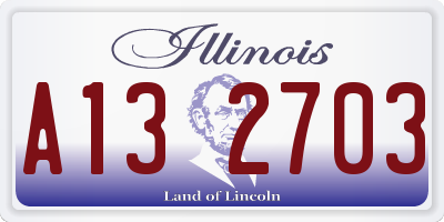 IL license plate A132703