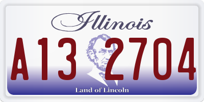 IL license plate A132704