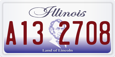 IL license plate A132708