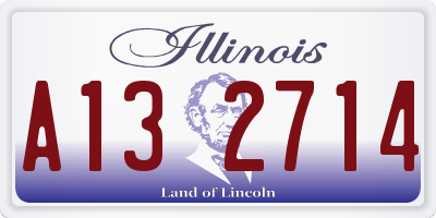 IL license plate A132714
