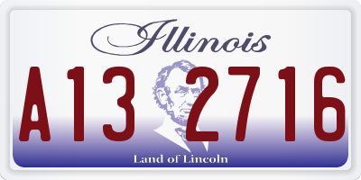 IL license plate A132716
