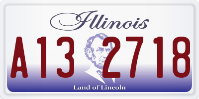 IL license plate A132718