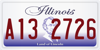 IL license plate A132726
