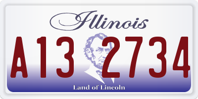 IL license plate A132734
