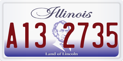 IL license plate A132735