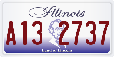 IL license plate A132737