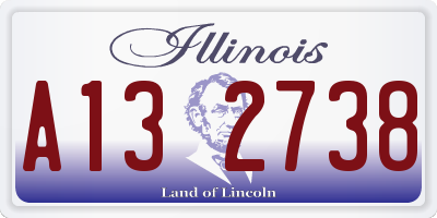 IL license plate A132738