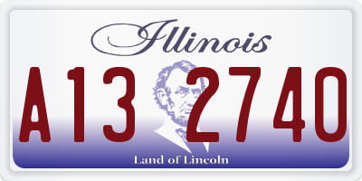 IL license plate A132740