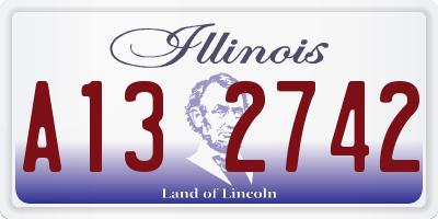 IL license plate A132742