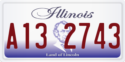 IL license plate A132743