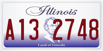IL license plate A132748