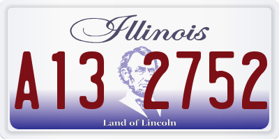 IL license plate A132752