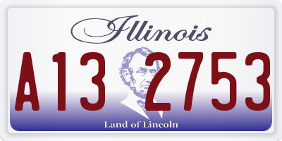 IL license plate A132753