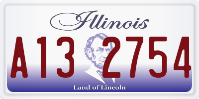 IL license plate A132754