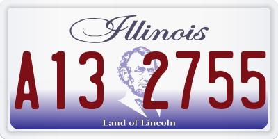 IL license plate A132755