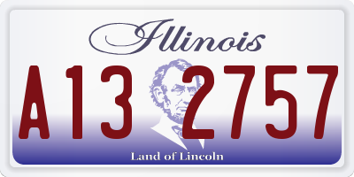 IL license plate A132757