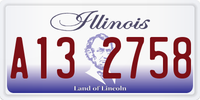IL license plate A132758