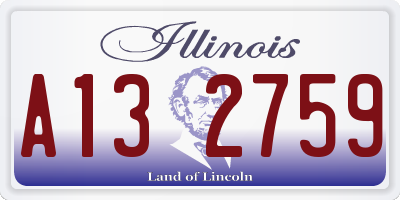 IL license plate A132759