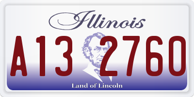 IL license plate A132760