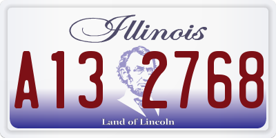 IL license plate A132768