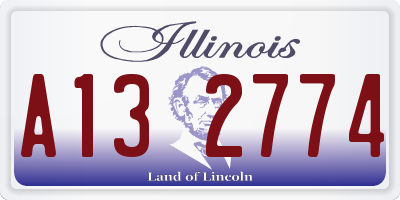IL license plate A132774