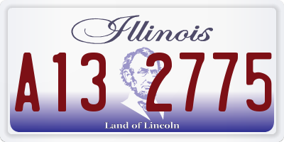 IL license plate A132775