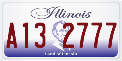 IL license plate A132777