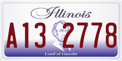 IL license plate A132778