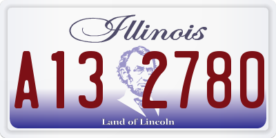 IL license plate A132780