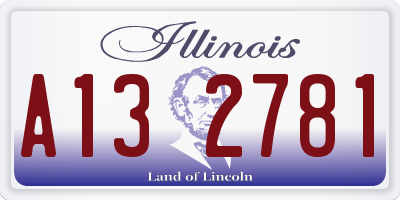 IL license plate A132781