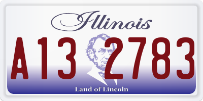 IL license plate A132783