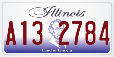 IL license plate A132784