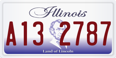 IL license plate A132787