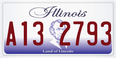 IL license plate A132793