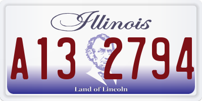 IL license plate A132794