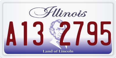 IL license plate A132795