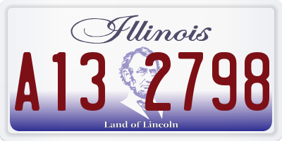 IL license plate A132798