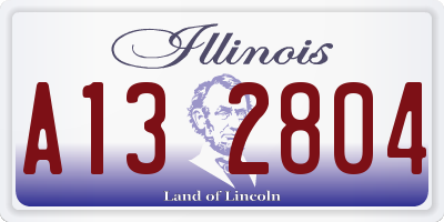 IL license plate A132804