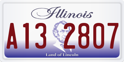 IL license plate A132807