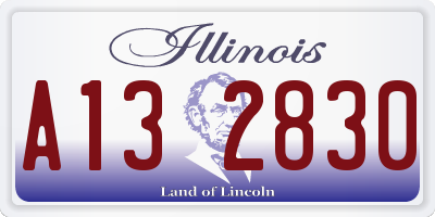 IL license plate A132830